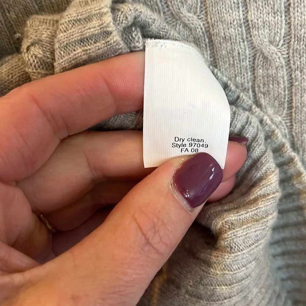 J.Crew. S. Gray cable sweater. Great condition.